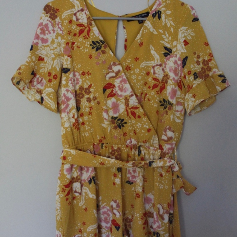 Yellow Floral Romper